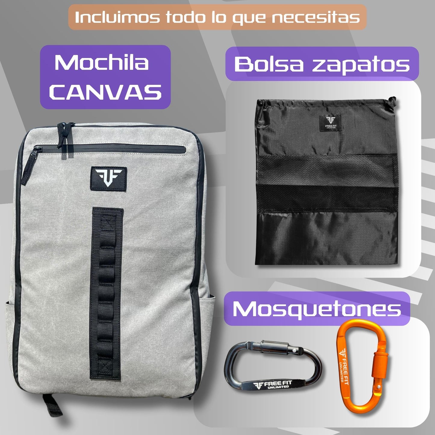 Mochila Cross Training - Loneta Impermeable - Mochila Deporte, Viaje, Cabina Avion, Gimnasio, Trekking - Capacidad de 25L
